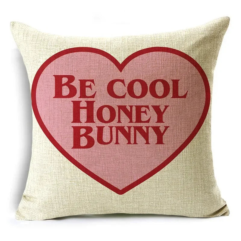 Axyaa Pink Heart Pattern Cushion Cover - 40cm/45cm & 50cm Sizes
