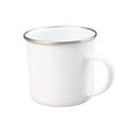 Axyaa 350ML White Enamel Sublimation Coffee Mug for Home and Coffee Shop
