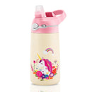 Axyaa Kids Stainless Steel Thermal Water Bottle - Cute Cartoon Design, Leak-Proof Insulated Cup