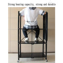 Axyaa Metal Folding Display Stand with Caster Wheels & Organizer Storage Rack