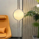 Axyaa Modern LED Floor Lamp Chrome Metal White Acrylic Ball Lights