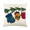 Christmas Decor Pillow Cover 18x18 in Linen Throw - Axyaa Home Decor