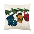 Christmas Decor Pillow Cover 18x18 in Linen Throw - Axyaa Home Decor