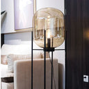 Axyaa Glass Bracket LED Floor Lamp - Modern Nordic Style for Living Room & Bedroom
