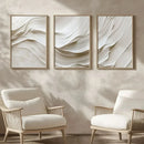 Axyaa Minimalist Beige Wave Abstract Wall Art Prints for Modern Home Decor