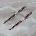 Axyaa Japanese Black Walnut Tortoise Shell Cut Wood Chopsticks