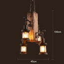 Axyaa Retro Solid Wood Art Lamp for Bar Restaurant Corridor - Creative Wall Decor
