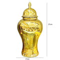 Gold Ceramic Vase Decor for Home - Axyaa General's Jar Decoration - Floor Standing