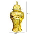 Gold Ceramic Vase Decor for Home - Axyaa General's Jar Decoration - Floor Standing