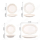 Axyaa French Baroque Relief Dinner Plate Set for Stylish Kitchenware
