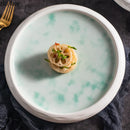 Axya Ceramic Dinner Plate Set: Round Tableware with Relief Pattern for Home and Restaurant