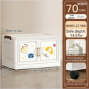 Axyaa 70cm Cartoon Foldable Storage Box with Rolling Wheels, Organization Solution for Home