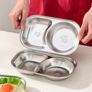 Axyaa Mini Stainless Steel Divided Children's Dinner Plate - Cute & Durable