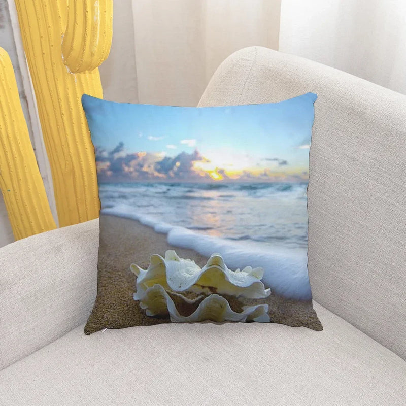 Shell Conch Beach Cushion Cover for Home Decor - Axyaa Brand