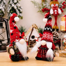 Axyaa Christmas Gnome Plush Doll with Crooked Hat and Crutch - Xmas Kids Gift Decorations