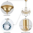 Axyaa Gold Crystal Chandelier for Living Room