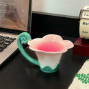 Axyaa European Flower Ceramic Coffee Cup | Exquisite Embossed Tea Mug | Gift Idea