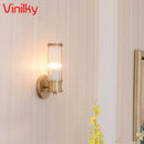 Axyaa Crystal Corner Wall Lamp Sconce - Modern Bedroom Living Room LED Lighting