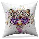 Axyaa Animal Print Pillowcase in Peach Skin Fabric - Modern Simple Cartoon Design
