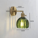 Axyaa Retro Flowers Glass Wall Lamp for Bedroom Study & Bedside, Nordic Modern Style