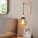 Nordic Wood Wall Sconce Axya LED Lamp E27 Retro Bedside Vintage Light