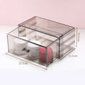 Axyaa Clear Makeup Organizer Set | Large Capacity Cosmetic Storage Drawer Box
