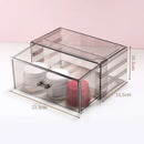 Axyaa Clear Makeup Organizer Set | Large Capacity Cosmetic Storage Drawer Box