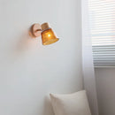 Axyaa Amber Glass LED Wall Lamp for Stair Living Room, Modern Interior Sconce-Lampara Pared