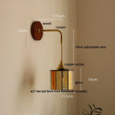 Axyaa Adjustable LED Wall Sconce, Modern Nordic Glass Stair Light