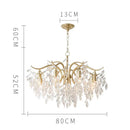 Axyaa Luxury Crystal Chandelier Pendant Lamp for Elegant Living Spaces