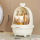 Axyaa 360° Rotate Makeup Organizer Large Cosmetic Storage Box Vanity Dust-Proof