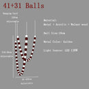 Axyaa Dimmable Pearl Necklace Chandelier Pendant Lights for Living Room