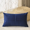 Axyaa Velvet Cross Lumbar Cushion Cover - Cozy Home Decor Pillow Case 30x50cm