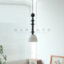 Axyaa LED Walnut Log Brown Pendant Light for Parlor, Bedroom, Cafe
