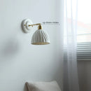 Axyaa Nordic Ceramic LED Wall Lights Copper Rotate Pull Chain Switch Bedside Lamp