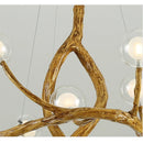 Axyaa Vintage Resin Chandelier with Glass Bubble LED Lighting