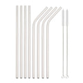 Axyaa Stainless Steel Straw Set with Cleaner Brush Home Bar Accessory