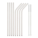 Axyaa Stainless Steel Straw Set with Cleaner Brush Home Bar Accessory