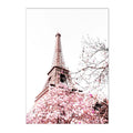 Axyaa Paris Tower Rose Flowers Motorbike Architecture Canvas Wall Art Nordic Poster