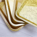 Axya Acrylic Golden Rectangle Snack Serving Platter Tray Hotel KTV Decor Gold Tray