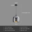 Axyaa Italian Glass Chandelier Modern Minimalist Design Hanging Light for Restaurant, Bar, Bedroom