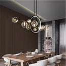 Spherical Glass Bubble LED Chandelier for Dining Table and Bar Counter by Axyaa