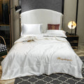 Axyaa Embroidered Washed Silk Ice Silk Tencel Summer Quilt - Fade-Resistant, Cool