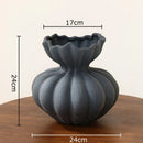 Axyaa Lotus Ruffles Ceramic Vase: Aesthetic Floral Room Decor & Flowers Arrangement
