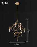 Axyaa Firefly Star Crystal Chandelier for Elegant Spaces