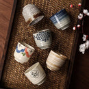 Axya Hand-Painted Ceramic Tea Cup Set for Tea and Wine Tasting