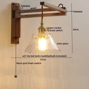 Axyaa Modern Wood Copper LED Wall Lamps Living Room Bedroom Bar Mirror Light