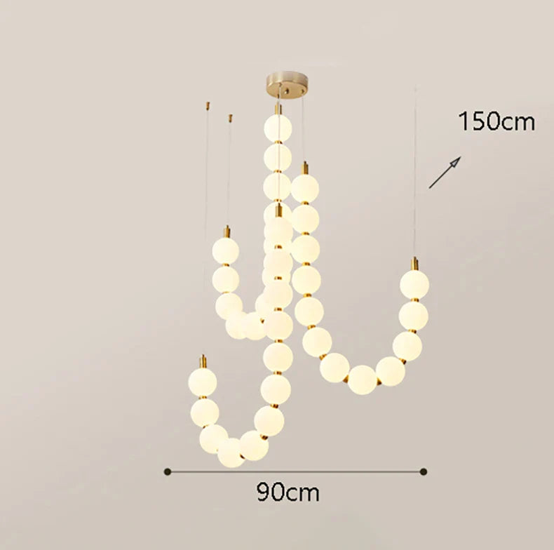 Axyaa Nordic Style Ceiling Lamps for Living Room, Staircase, Hanging, and Ceiling-mounted Spaces