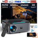 Axyaa Full HD 1080P 4K Android Beamer Projector with Auto Focus & Keystone Home Theater