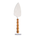 Axyaa Bamboo Handle Stainless Steel Cake Knife for Baking and Serving